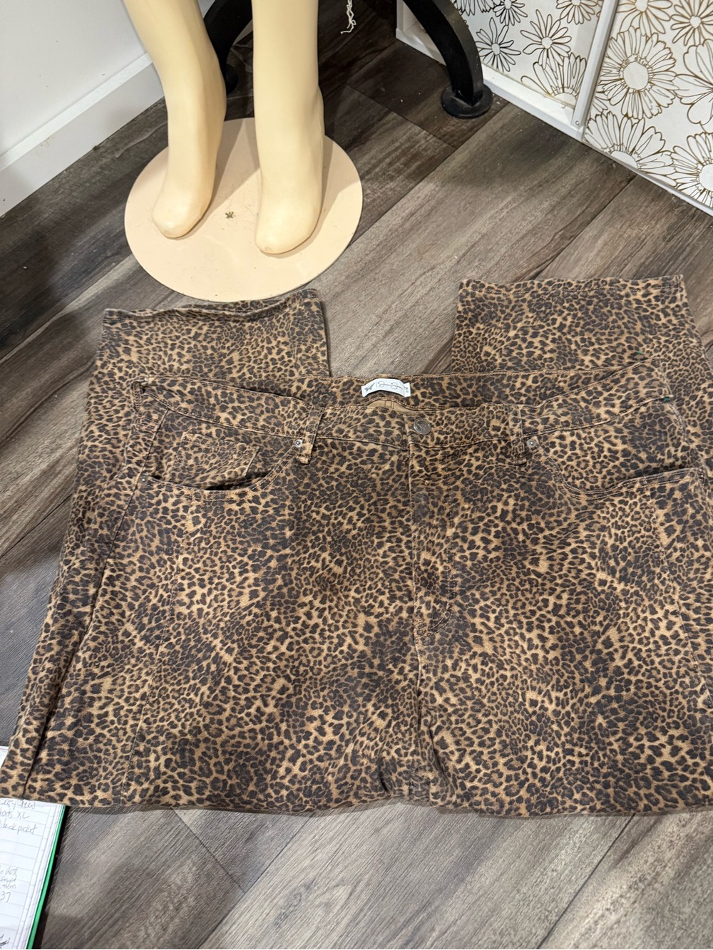 Jessica Simpson Leopard Print Mini Skirt in Brown and Black